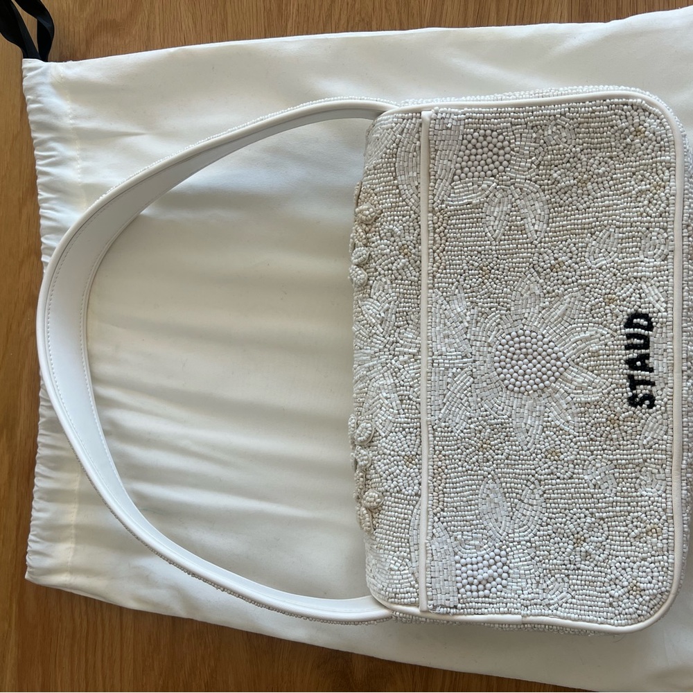 STAUD | NWT Tommy Beaded Shoulder Bag Garden Party - Picture 6 of 6